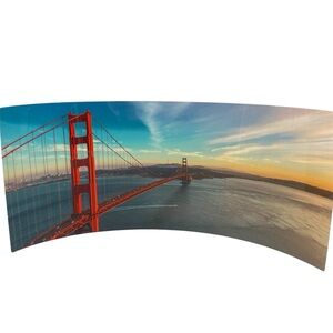 The golden gate bridge metallic poster